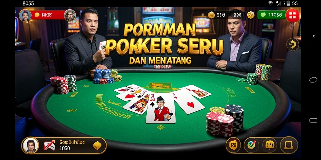 Tampilan gameplay Poker yang mengasyikkan di 8055.