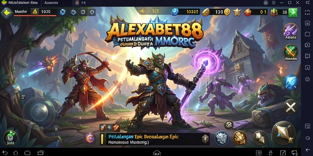 Screeshot gameplay ALEXABET88 yang menampilkan pertarungan seru di dunia MMORPG.