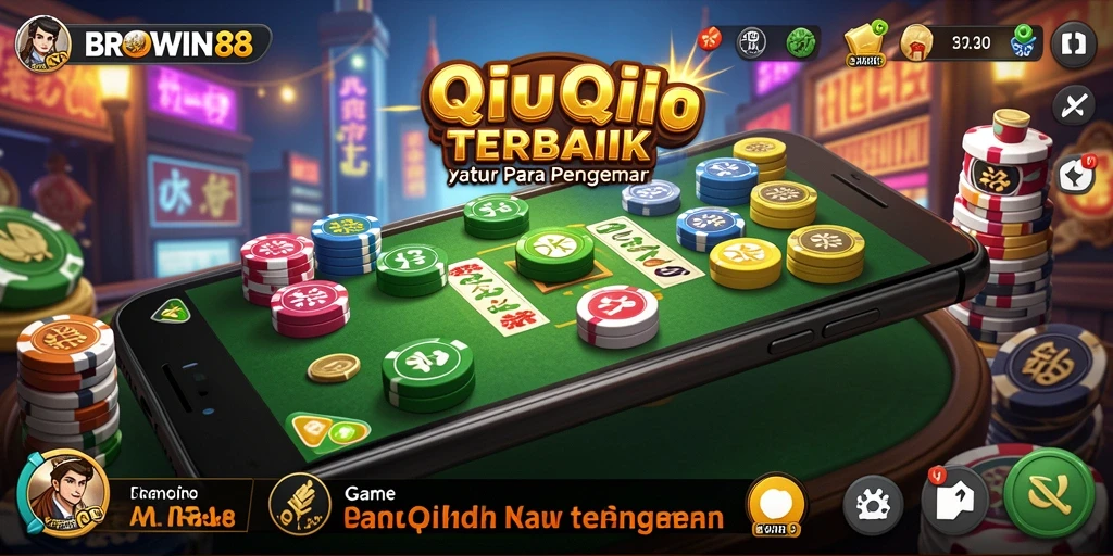 Tampilan seru dari gameplay QiuQiu di BROWIN88.