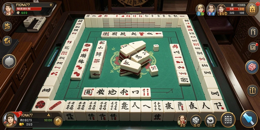 Tampilan gameplay Mahjong yang menakjubkan di FIONA77.