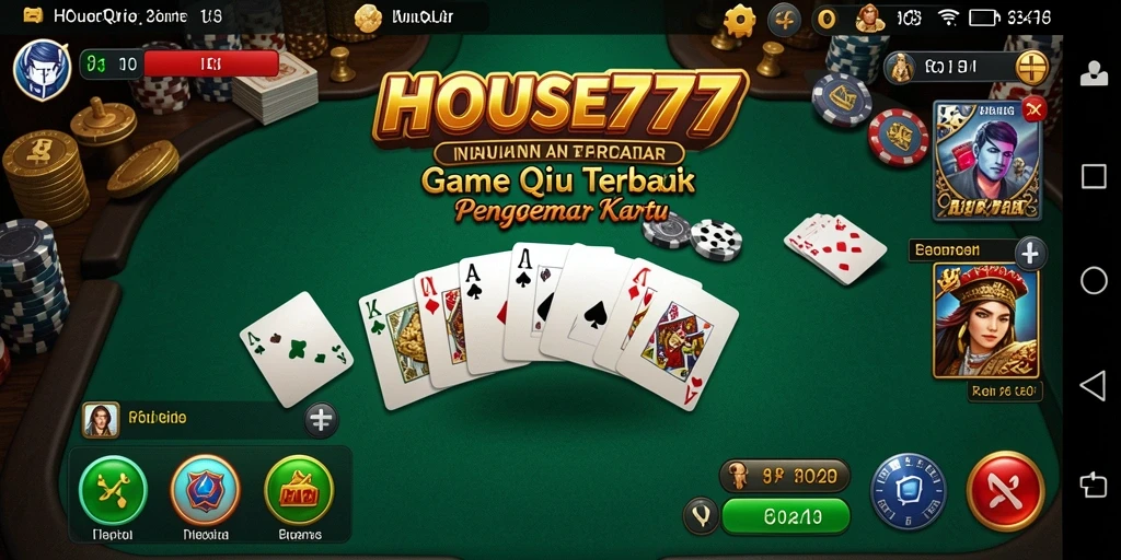 Tampilan gameplay seru dalam HOUSE777 saat bermain QiuQiu.