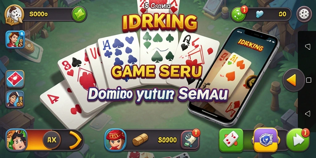 Tampilan gameplay seru dalam IDRKING menunjukkan aksi Domino yang mendebarkan.