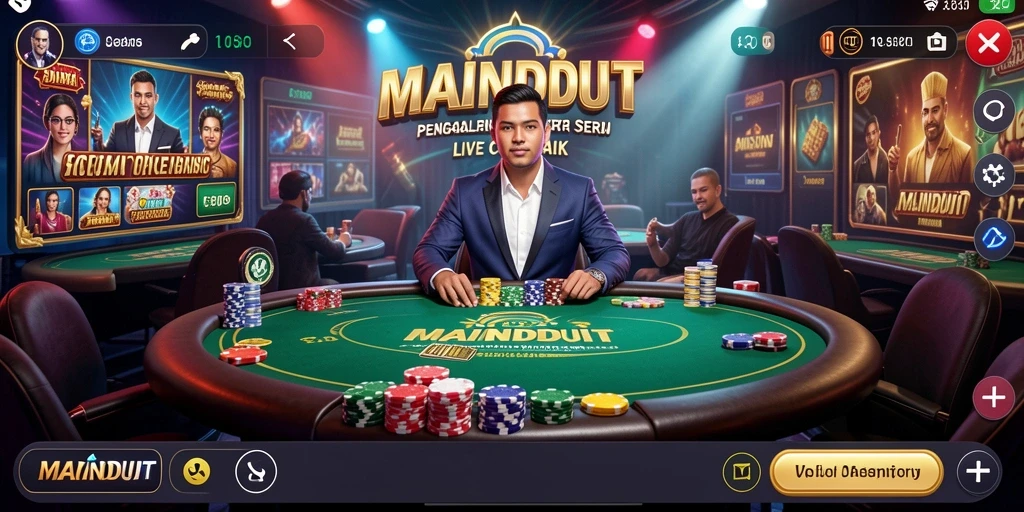 Gameplay seru di MAINDUIT dengan dealer langsung.