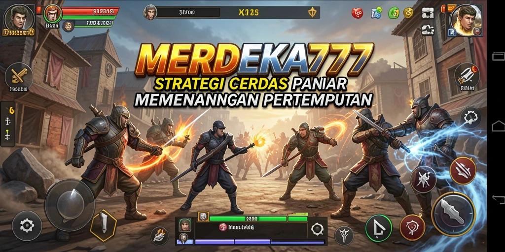 Tampilan gameplay strategis yang mendebarkan di MERDEKA777.