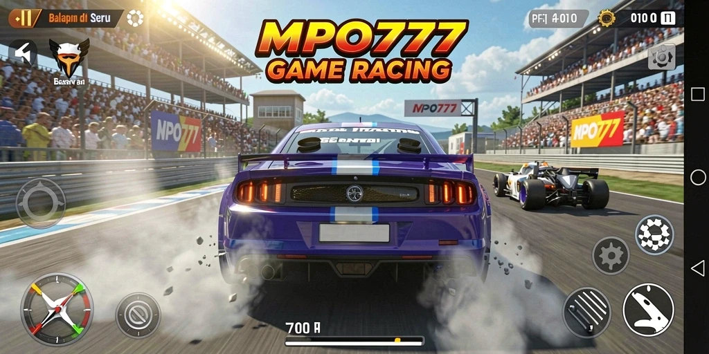 Tampilan gameplay balapan seru MPO777 dengan grafik menakjubkan.