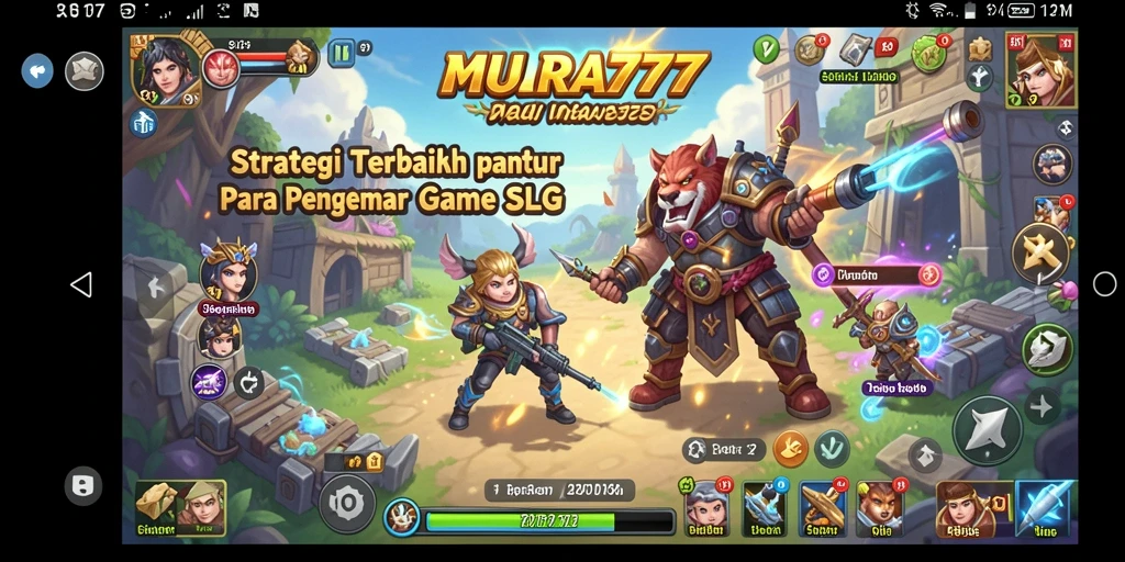 Menampilkan aksi pertempuran seru dalam gameplay MUARA777.