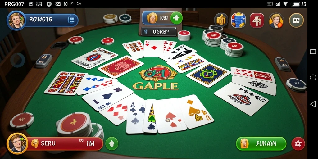 Tampilan gameplay Gaple yang seru dan interaktif.