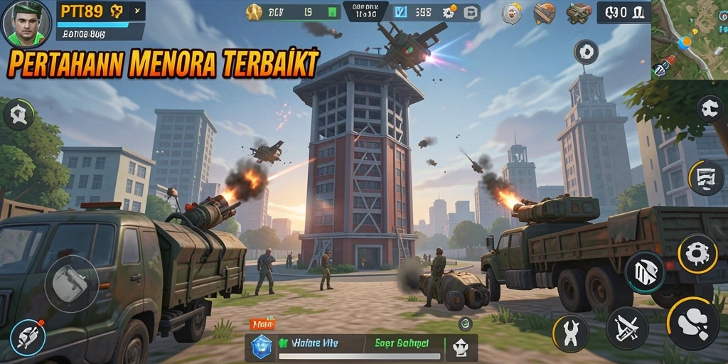 Screenshot PT89 menampilkan aksi pertahanan yang seru dan menegangkan.