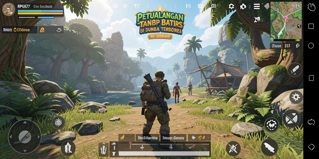 Gameplay menarik di dunia terbuka RP6677 yang luas.