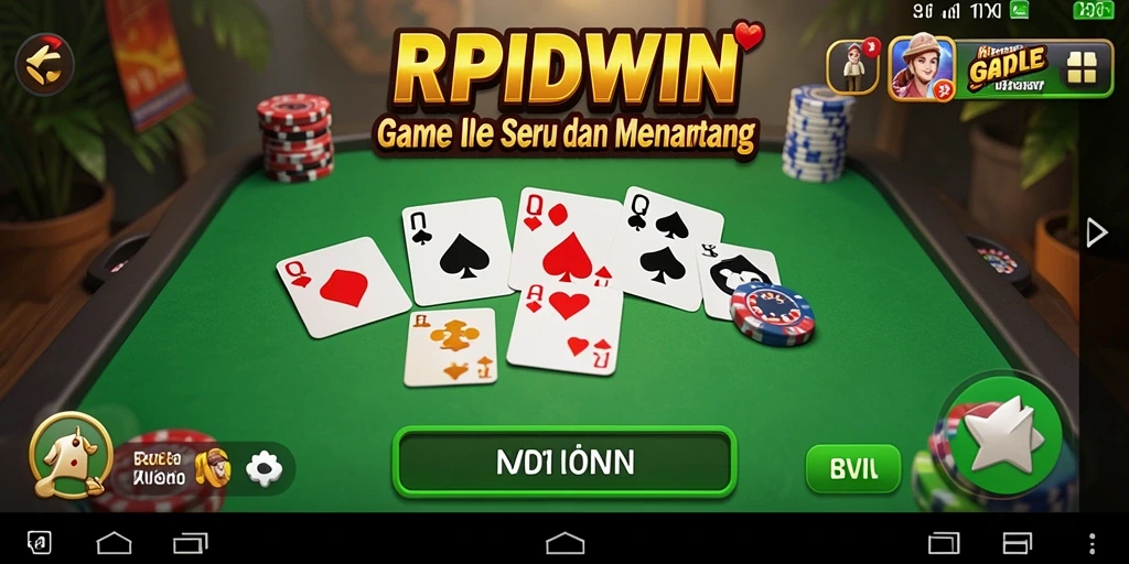 Tampilan gameplay seru RPIDWIN saat bermain Gaple.