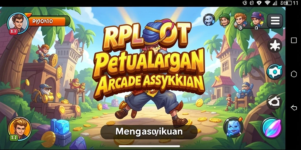 Screenshot RPLOOT menampilkan karakter beraksi dalam gameplay Arcade yang seru.
