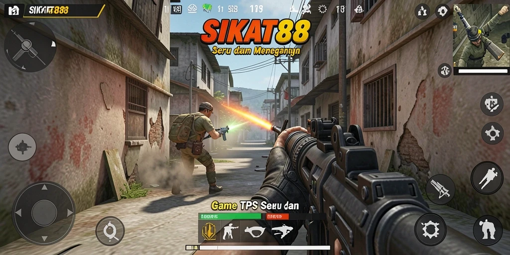 Screenshot gameplay dari SIKAT88 menampilkan aksi tempur yang mendebarkan.