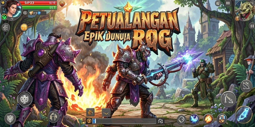 Tangkapan layar menampilkan pertarungan epik di dunia SIP33.
